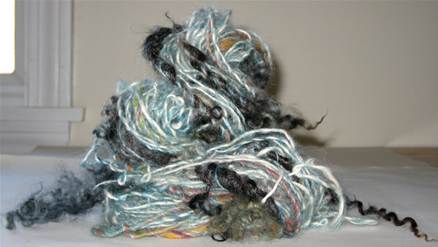 linda scharf handspun yarn/stoneleafmoon.com