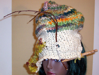 linda scharf crocheted hat/stoneleafmoon.com