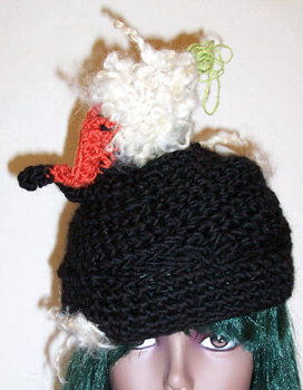 linda scharf crocheted hat/stoneleafmoon.com