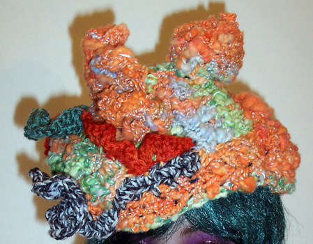 linda scharf crocheted hat/stoneleafmoon.com