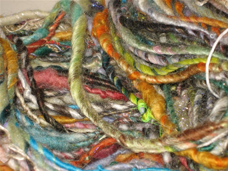 linda scharf handspun yarn/stoneleafmoon.com